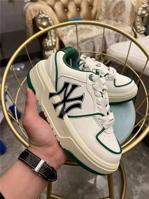 Women's New York Yankees White/Green Shoes 002